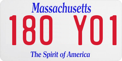 MA license plate 180YO1