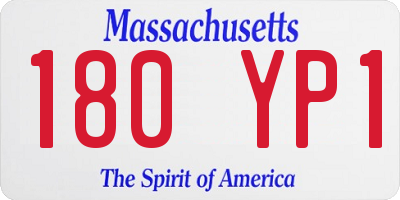 MA license plate 180YP1