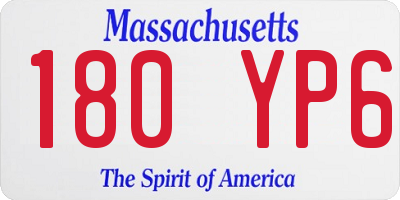 MA license plate 180YP6