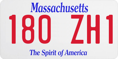 MA license plate 180ZH1
