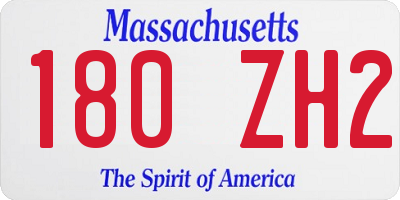 MA license plate 180ZH2
