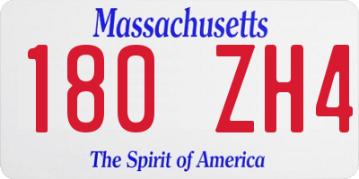 MA license plate 180ZH4