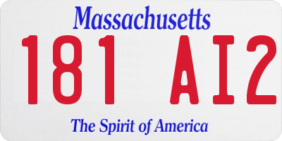 MA license plate 181AI2