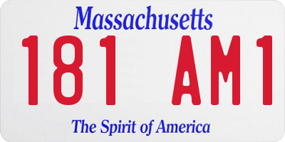 MA license plate 181AM1