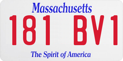 MA license plate 181BV1