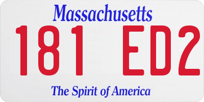 MA license plate 181ED2