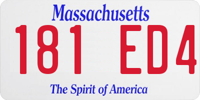 MA license plate 181ED4