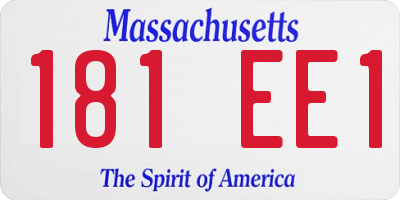 MA license plate 181EE1