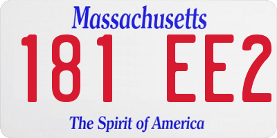 MA license plate 181EE2