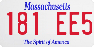 MA license plate 181EE5