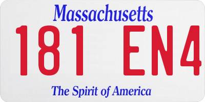 MA license plate 181EN4