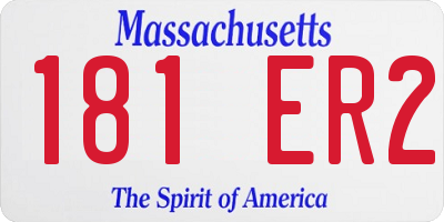MA license plate 181ER2