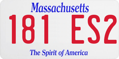MA license plate 181ES2