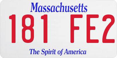 MA license plate 181FE2