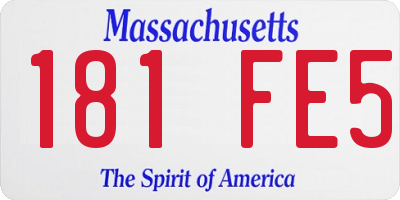 MA license plate 181FE5