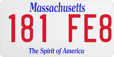 MA license plate 181FE8