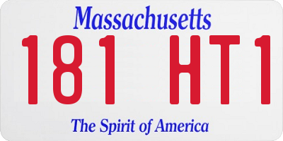 MA license plate 181HT1
