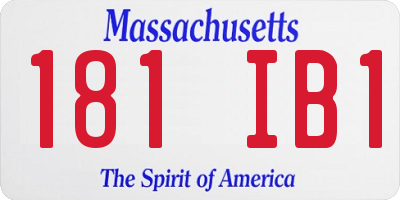 MA license plate 181IB1