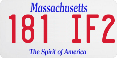 MA license plate 181IF2