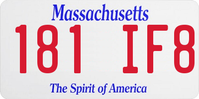 MA license plate 181IF8