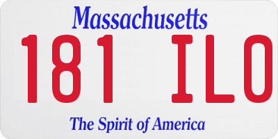 MA license plate 181IL0