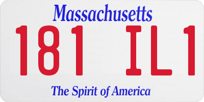 MA license plate 181IL1