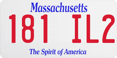 MA license plate 181IL2