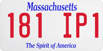 MA license plate 181IP1