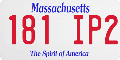 MA license plate 181IP2