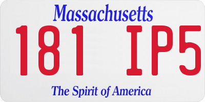 MA license plate 181IP5