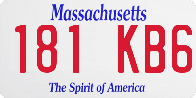 MA license plate 181KB6