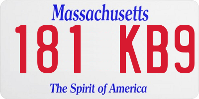 MA license plate 181KB9
