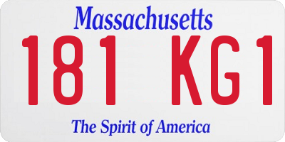 MA license plate 181KG1