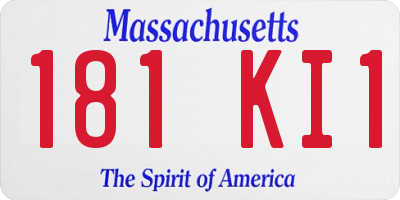 MA license plate 181KI1