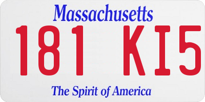MA license plate 181KI5