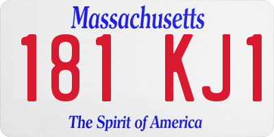MA license plate 181KJ1