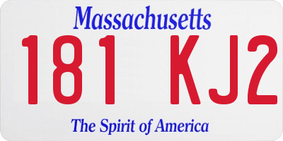 MA license plate 181KJ2