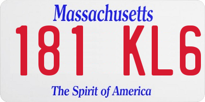 MA license plate 181KL6