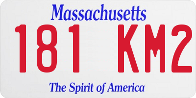 MA license plate 181KM2