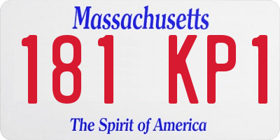 MA license plate 181KP1