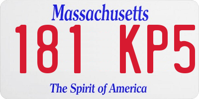 MA license plate 181KP5