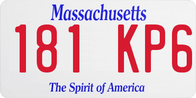 MA license plate 181KP6