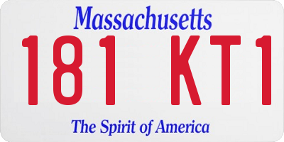 MA license plate 181KT1
