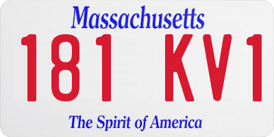 MA license plate 181KV1