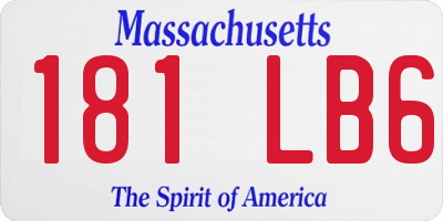 MA license plate 181LB6