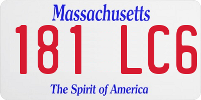 MA license plate 181LC6