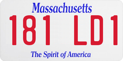 MA license plate 181LD1