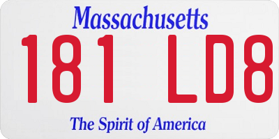 MA license plate 181LD8