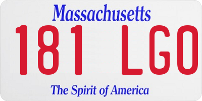 MA license plate 181LG0