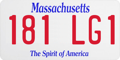 MA license plate 181LG1